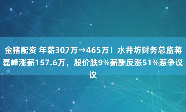 金猪配资 年薪307万→465万!水井坊财务总监蒋磊峰涨薪157.6万,股价跌9%薪酬反涨51%惹争议